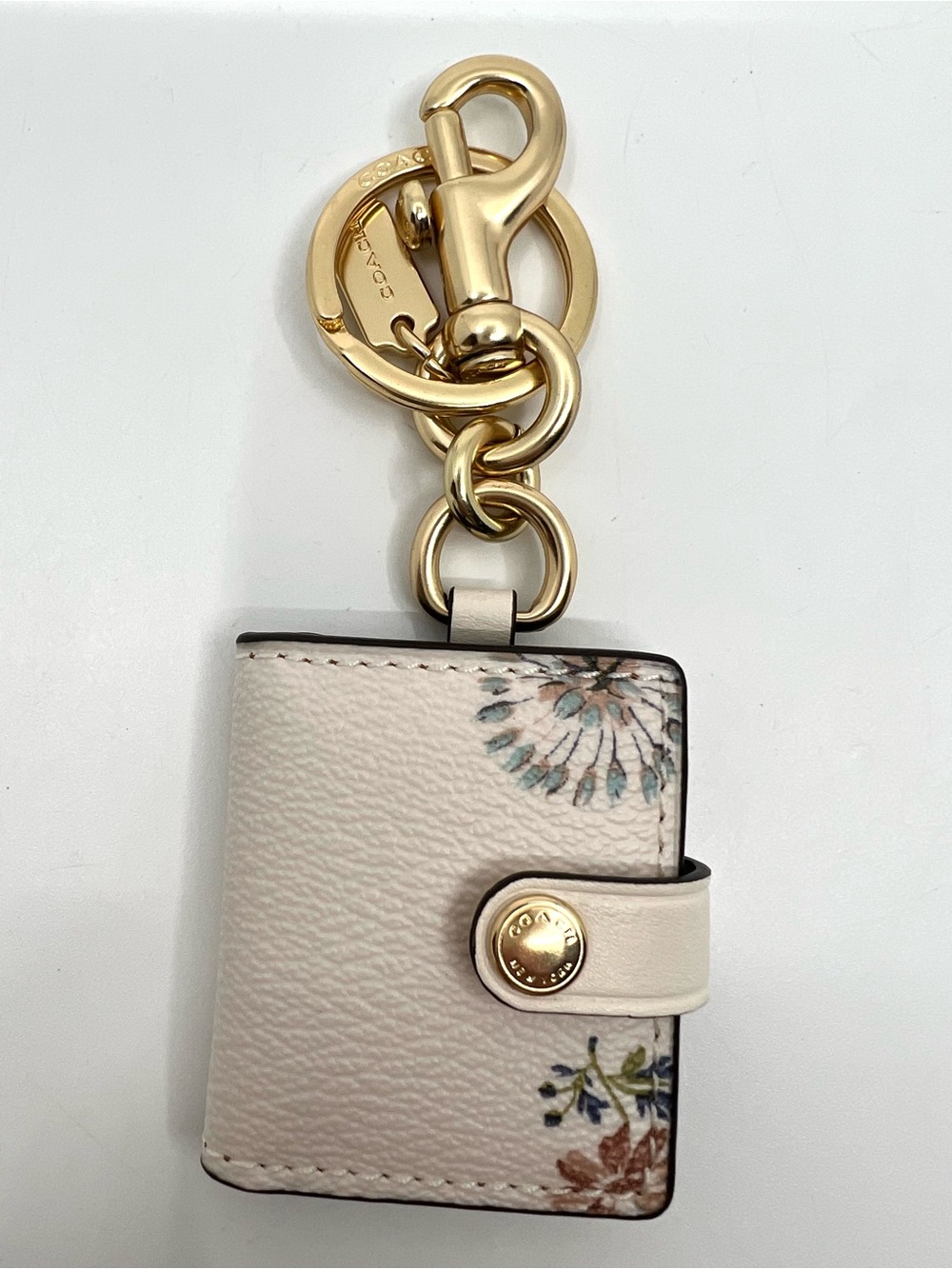 Coach Mini Photo Frame Floral Picture Holder Keychain… - Gem
